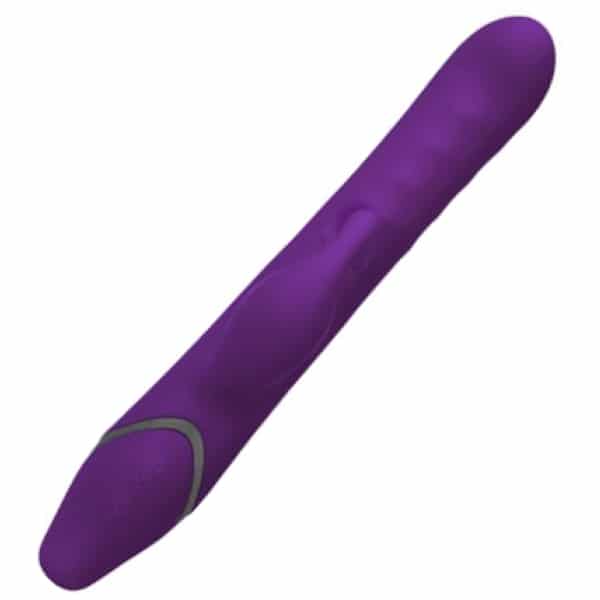 Top angle image of dark purple Commotion Samba vibrator