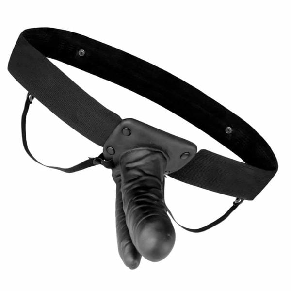 Unisex Vibrating Hollow Double Strap-On