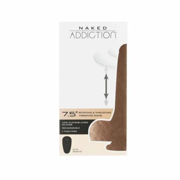 Eternal Double VibratorNaked Addiction The Freak 7.5 Rotating Thrusting Vibrating Dong 1 1