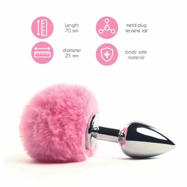 FeelzToys Metal Bunny Tails Butt Plug