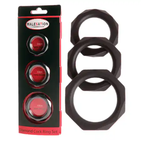 Malesation Diamond Cock Rings Set