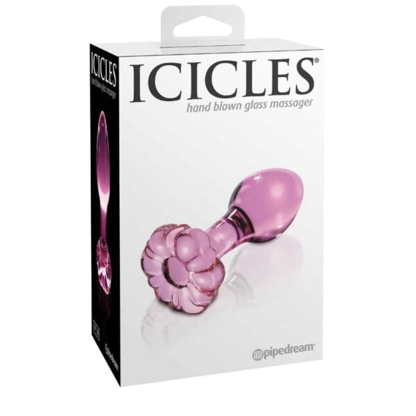 Icicles No. 48 - Pink Glass Anal Plug