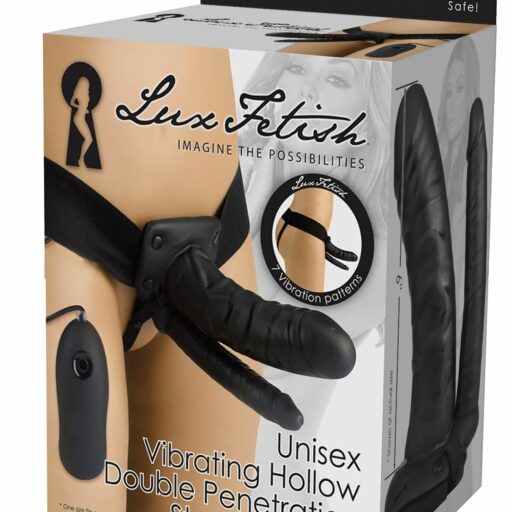 Lux Fetish Unisex Vibrating Double Strap-On
