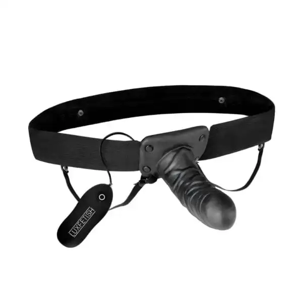 Lux-Fetish-Unisex-Vibrating-Hollow-Strap-On