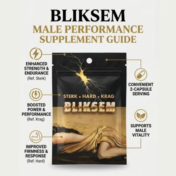 BLIKSEM Natural Male Enhancement Capsules Sterk Hard Krag 1